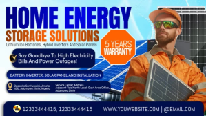 Smart home energy storage solutions YouTube Thumbnail template