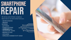 Niebieski Smartphone Repair Facebook-covervideo Template