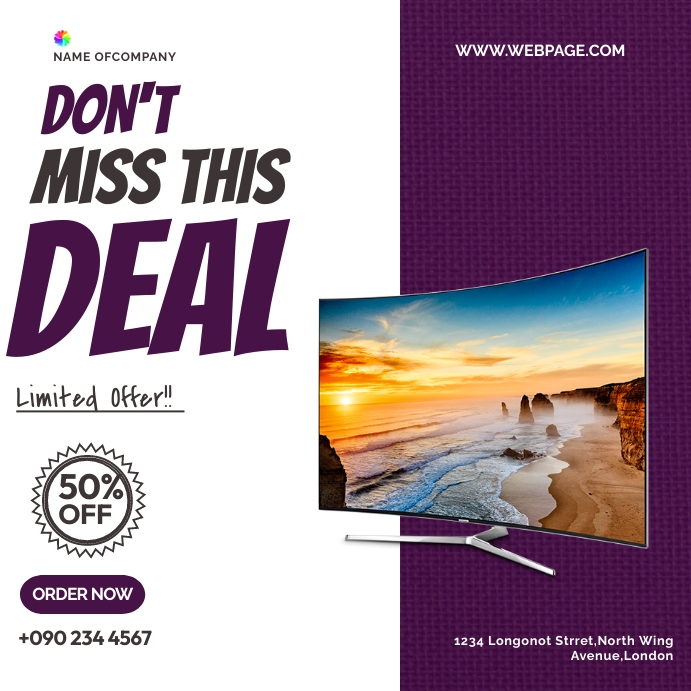 SMART TV DISCOUNT FLYER Template | PosterMyWall