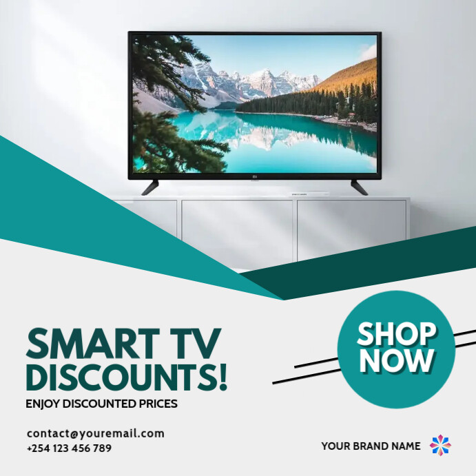 smart tv electronics gadgets appliances flyer Square (1:1) template