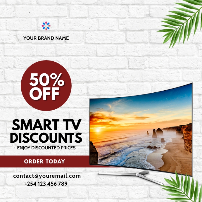 smart tv electronics gadgets appliances flyer Square (1:1) template
