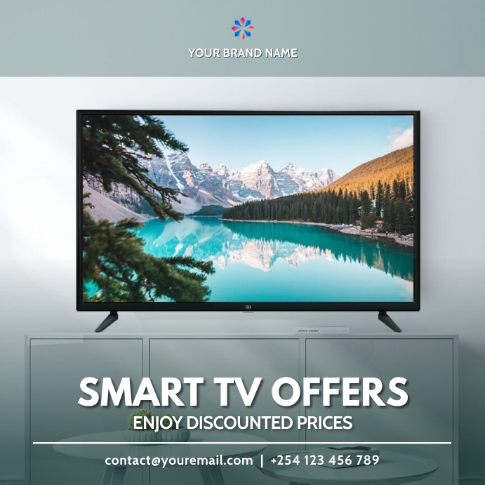 smart tv electronics gadgets appliances flyer Square (1:1) template