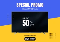 Smart Tv Postcard template