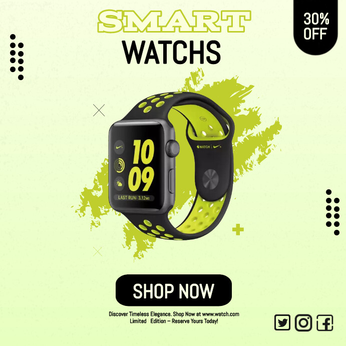 smart watch poster design template | PosterMyWall
