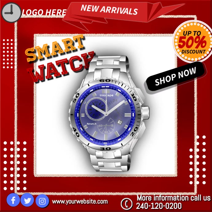 Plantilla de Smart Watch Shop A4 | PosterMyWall