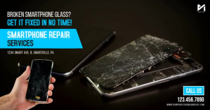 Smartphone Mobile Repair Services Video Faceb Facebook Ad template