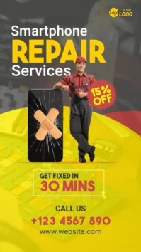 Smartphone Repair Services Ad Instagram Story template