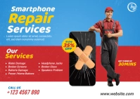 Smartphone Repair Services Ad Postcard template