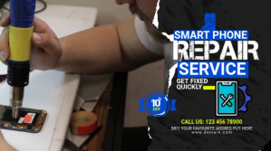 Smartphone Repair Services Ad Template Twitter Plasing