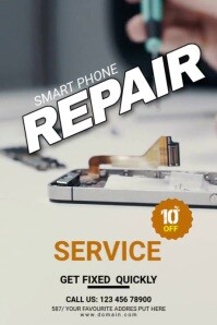 Smartphone Repair Services Ad Template Poster