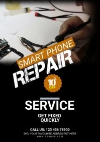 Smartphone Repair Services Ad Template A4