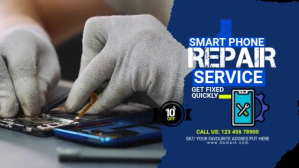 Smartphone Repair Services Ad Template YouTube-Kanal-Coverfoto