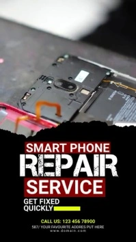 Smartphone Repair Services Ad Template Pantalla Digital (9:16)