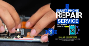 Smartphone Repair Services Ad Template Facebook begivenhed cover