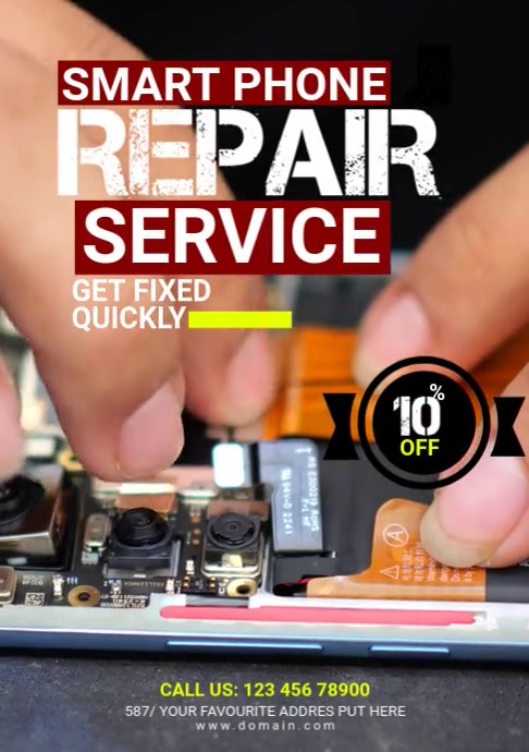 Smartphone Repair Services Ad Template | PosterMyWall