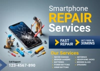 Smartphone Repair Services Postcard template