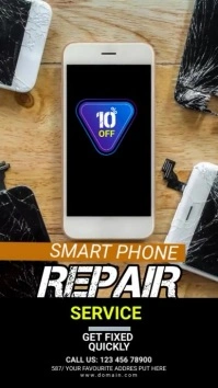 Smartphone Repair Services Digital Display (9:16) template