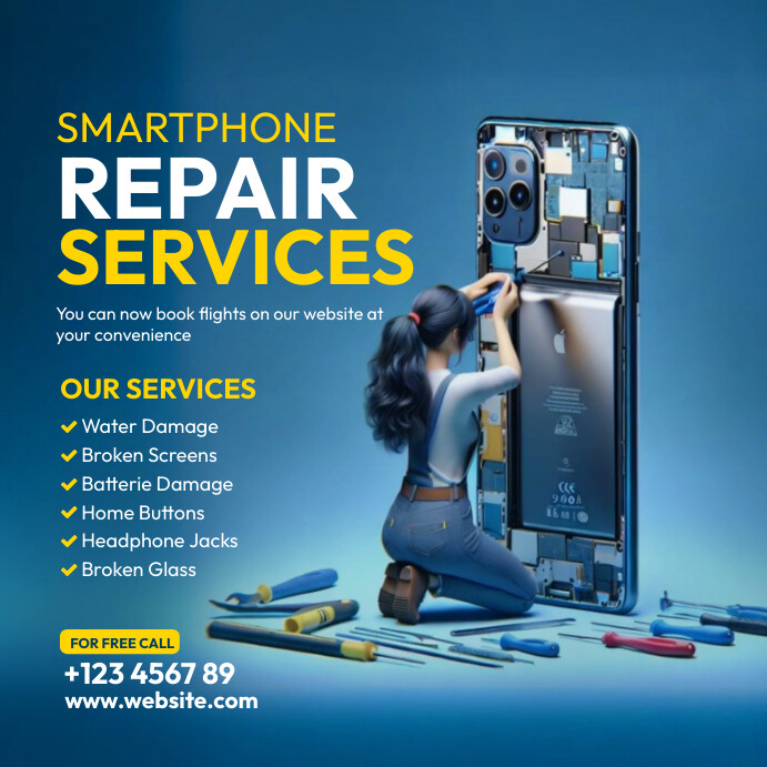 Smartphone Repair Services Instagram Post Template | PosterMyWall