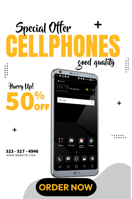 Cell Phone Raffle Flyer Smartphone Sale Flyer Template | PosterMyWall