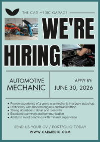 smb 45 Turquoise  Job Hiring A3 template