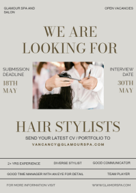 smb 50 White Professional Recruitment A3 template