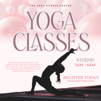White Yoga Classes Instagram Plasing Template