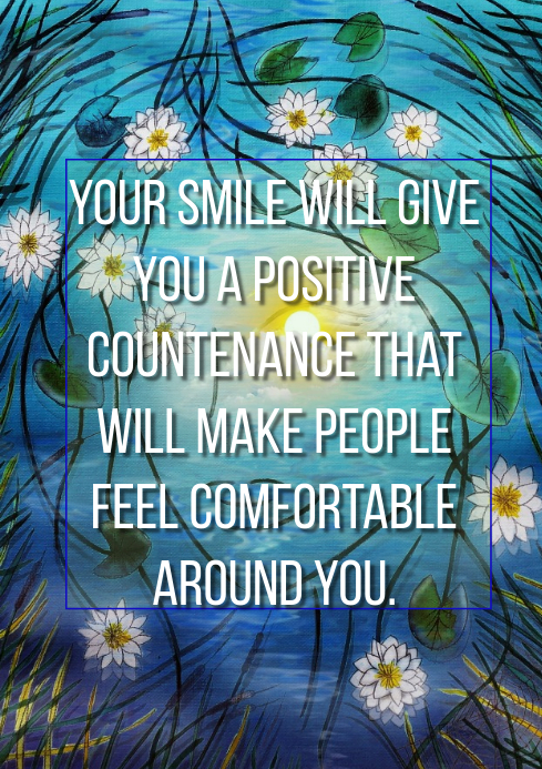 Copy of SMILE AND COUNTENANCE QUOTE TEMPLATE | PosterMyWall