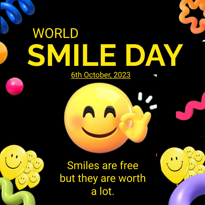 Smiley Day Script Smile day Template | PosterMyWall