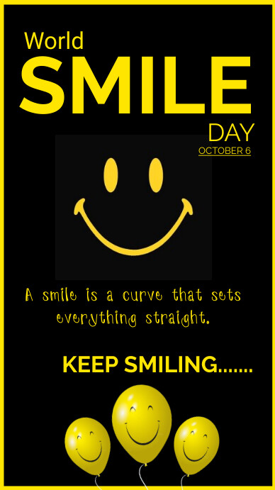 Smiley Day Script Smile day Template | PosterMyWall