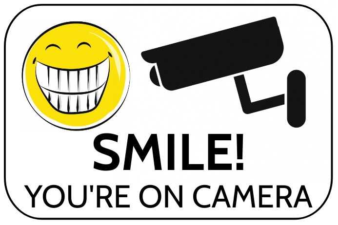 PRINTELLIGENT Safety Sign Board Warning You Are On Camera 10x10  printelligent-safety-sign-board-warning-you-are-on-camera-10x10