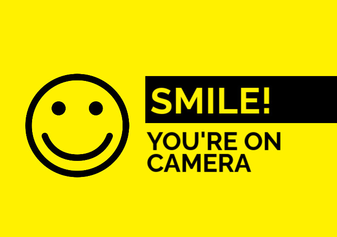 smile you're on camera sign poster Template | PosterMyWall