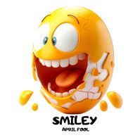 White Smiley icon design Logo Template