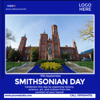 Blue Smithsonian Day Instagram-opslag Template