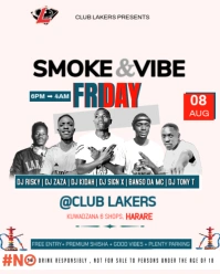Smoke and vibe friday Instagram Portrait template