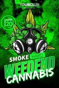 Smoke Hard Weedend โปสเตอร์ template