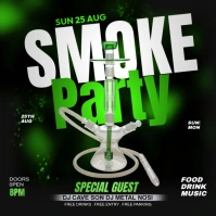 Smoke party poster Square (1:1) template