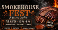 Smokehouse Fest Memorial Day Feast Banner Facebook Event Cover template