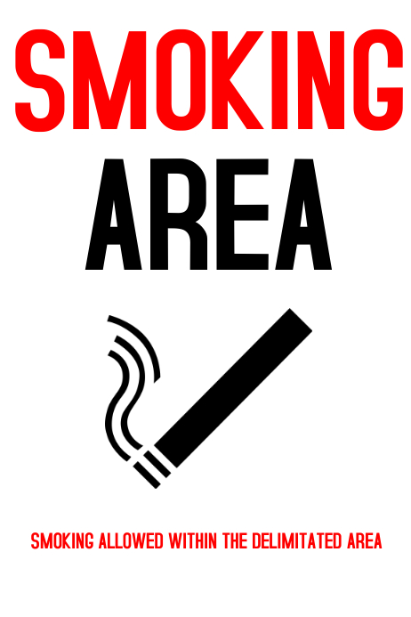 Smoking Area Sign Template PosterMyWall