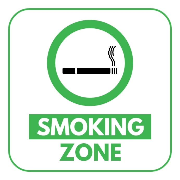 Zone Sign Design smoking zone sign Template | PosterMyWall