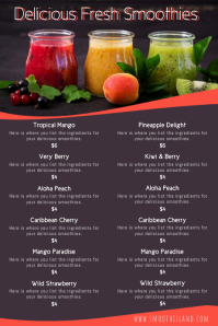 3 900 Smoothie Menu Customizable Design Templates Postermywall