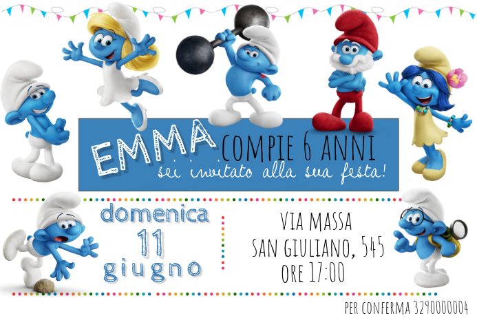 Modele Invitations D Anniversaire Schtroumpfs Postermywall Modele Invitations D Anniversaire Schtroumpfs Postermywall