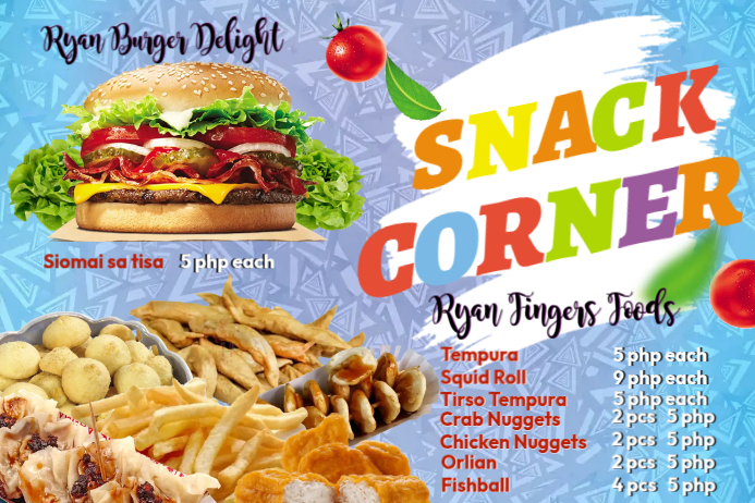 Snack Corner Template | PosterMyWall