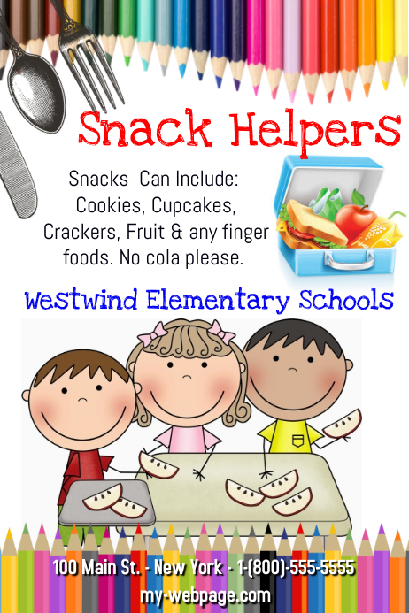Snack Helpers Template | PosterMyWall