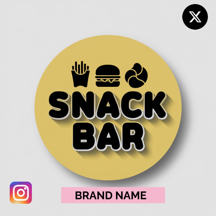 Snacks Bar Logo Template | PosterMyWall