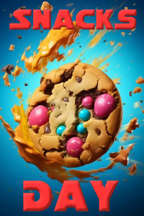 Snacks day posters Template | PosterMyWall