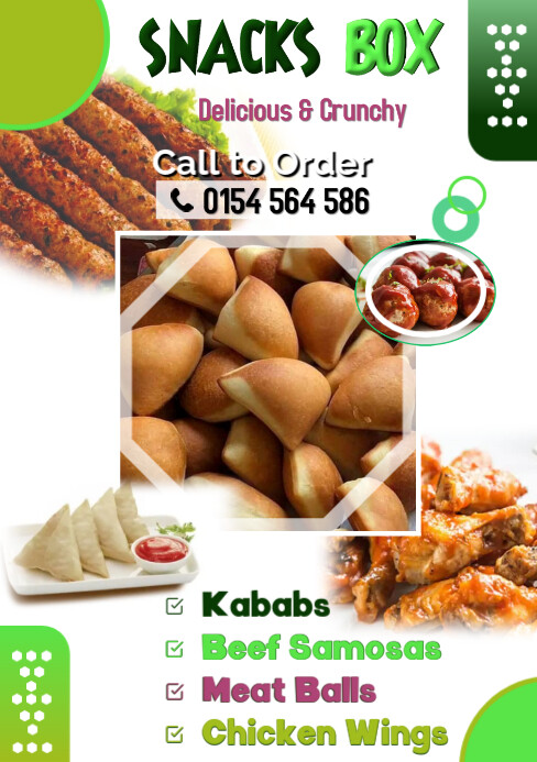 SNACKS POSTER Template | PosterMyWall