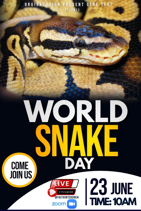 snake day Poster template