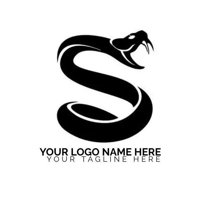 black python logo template. black python monogram... Plantilla de snake logo | PosterMyWall