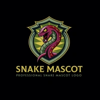 Snake mascot company logo template
