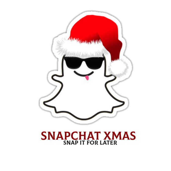 Snapchat christmas icon logo template